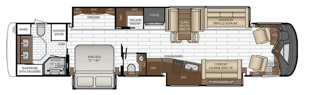 Newmar Kountry Aire 4596 floor plan