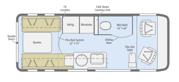 Winnebago Paseo 48P floor plan