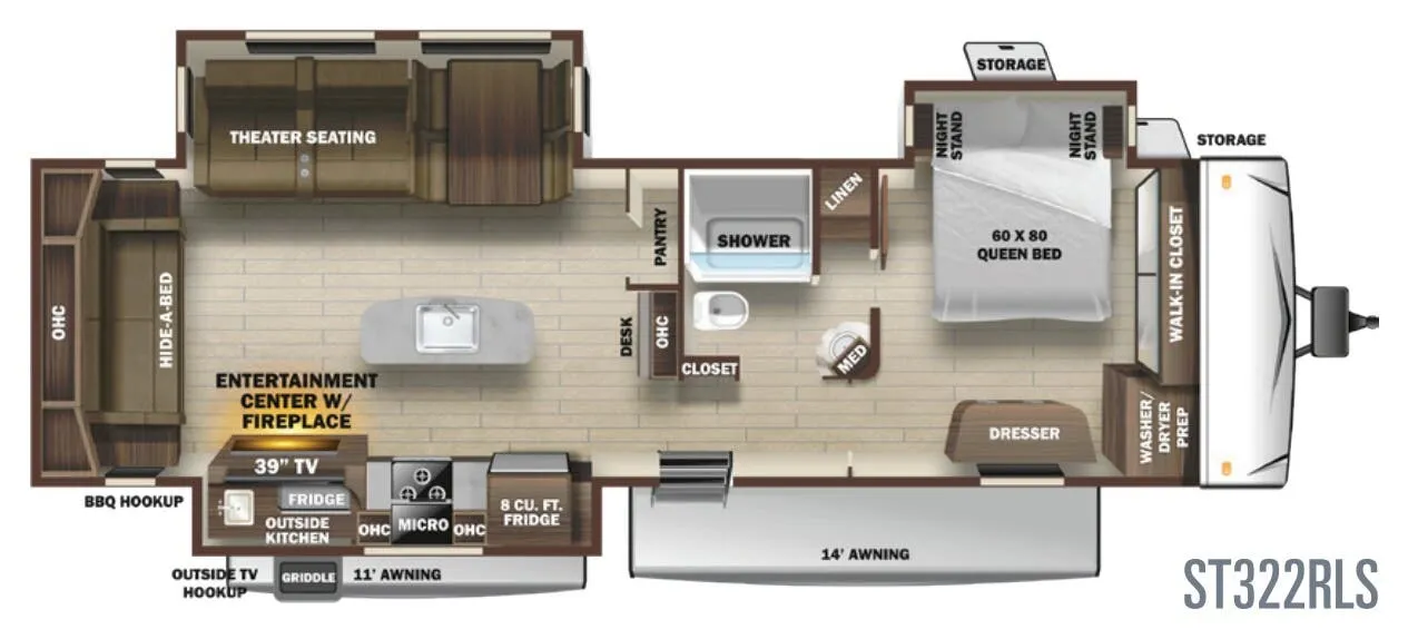 Highland Ridge Silverstar ST322RLS floor plan