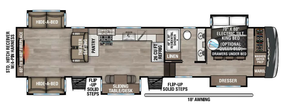 K-Z Durango Gold G393MKF floor plan