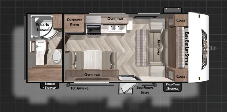 2021 Forest River Wildwood X-Lite 171RBXL - Floor plan