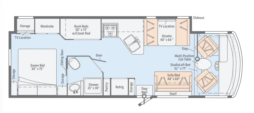 Winnebago Intent 31P floor plan