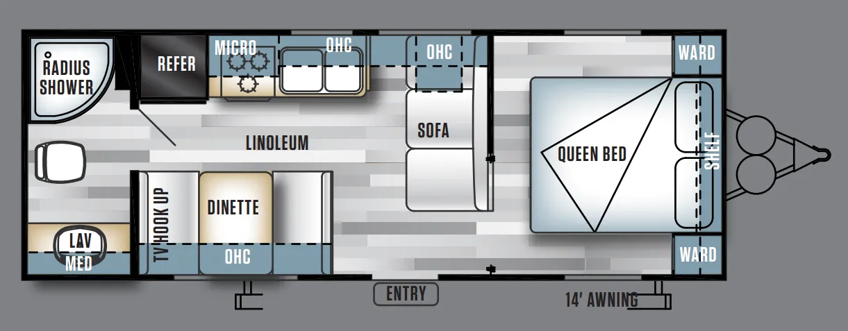 Forest River Salem Cruise Lite 241QBXL floor plan