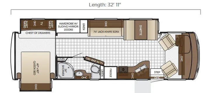Newmar Bay Star Sport 3210 floor plan