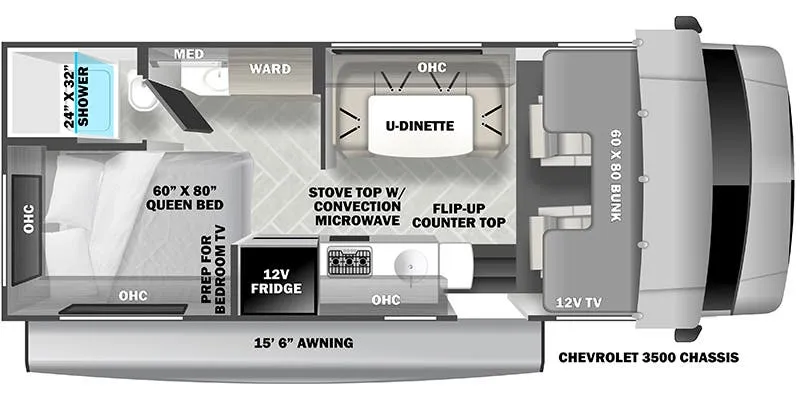 2027 Forest River Sunseeker 2350 LE - Floor plan