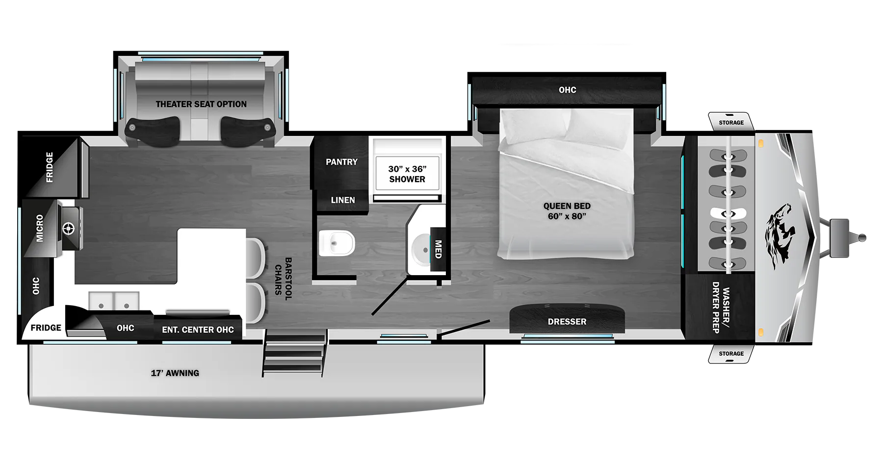 Highland Ridge Open Range Range Lite 260RKB floor plan