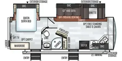 Forest River Flagstaff Super Lite 26FKBS floor plan