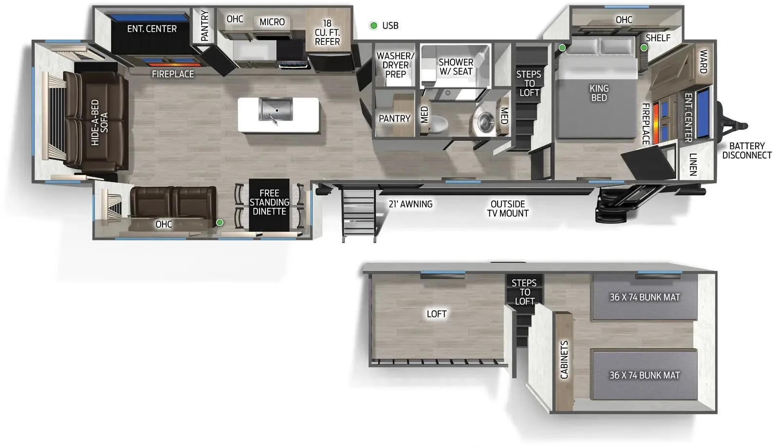 2026 Forest River Cherokee Timberwolf Black Label 39DLBL - Floor plan
