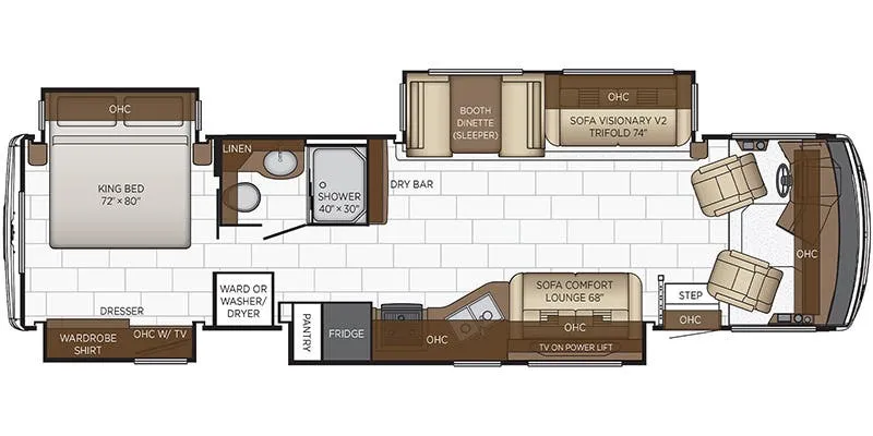 Newmar Bay Star 3626 floor plan