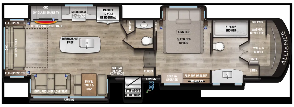 2026 Alliance RV Paradigm 370FB - Floor plan