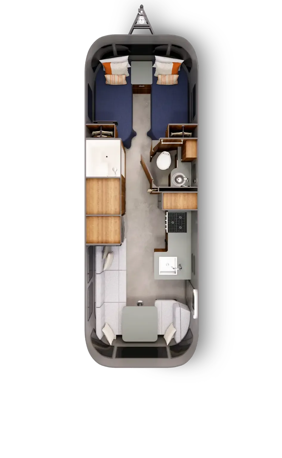 Airstream Trade Wind 27FB floor plan