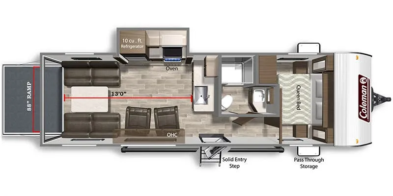 Dutchmen Coleman Lantern 270TQ floor plan