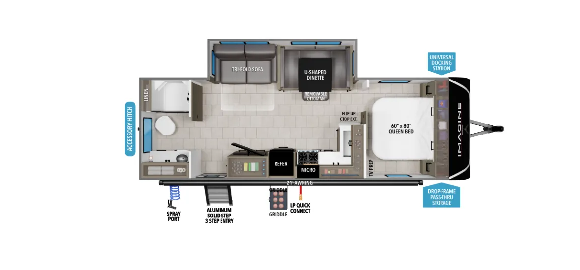 2026 Grand Design Imagine 2600RB - Floor plan