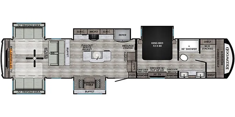 CrossRoads Redwood RW4150RD floor plan