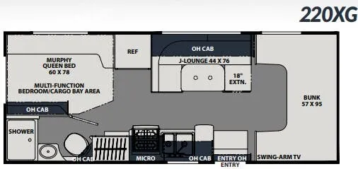 Coachmen Leprechaun 220XG floor plan