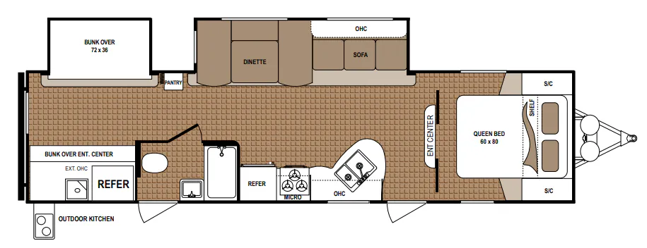 2018 Dutchmen Aspen Trail 3010BHDS floor plan