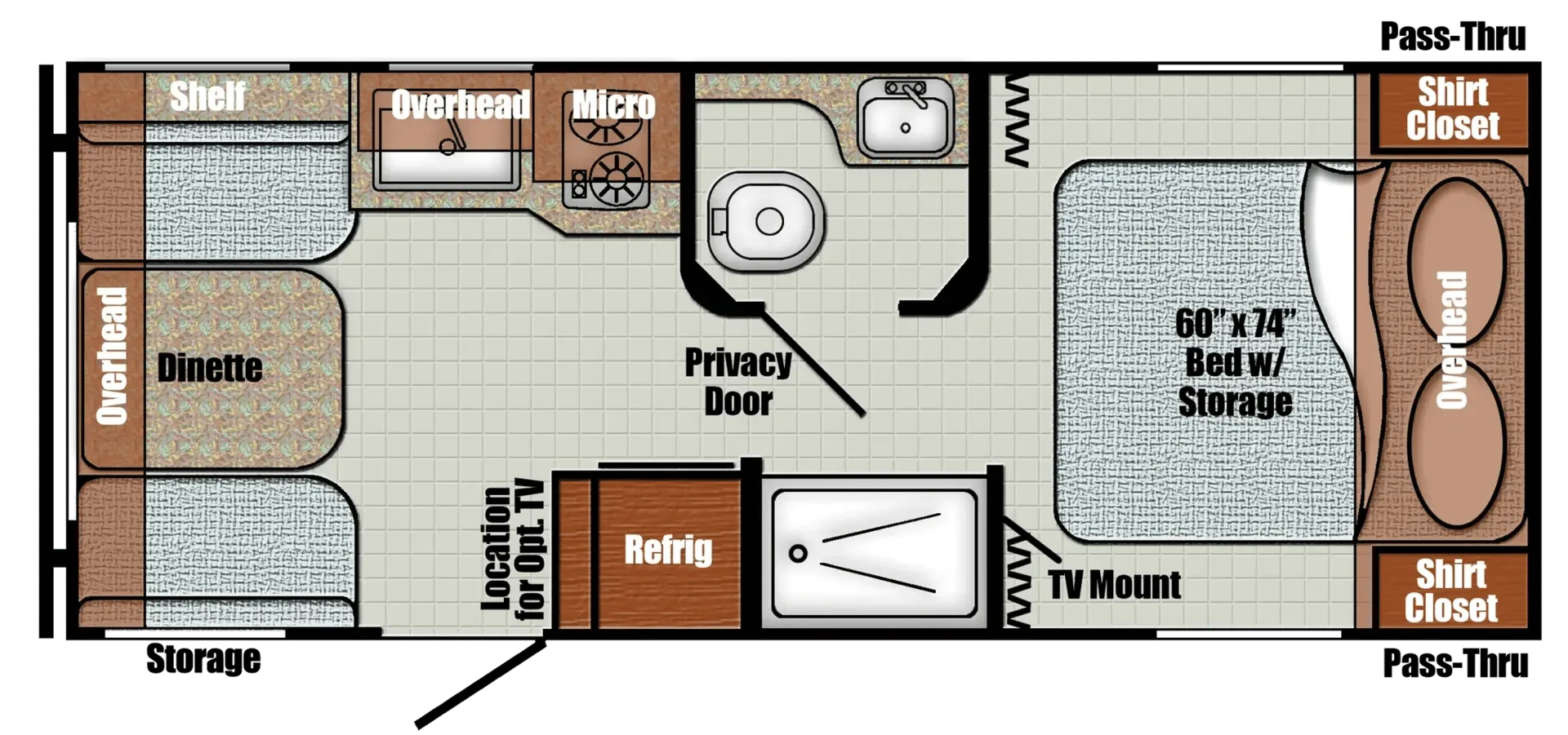 Gulf Stream Yellowstone Vintage 19ERD floor plan