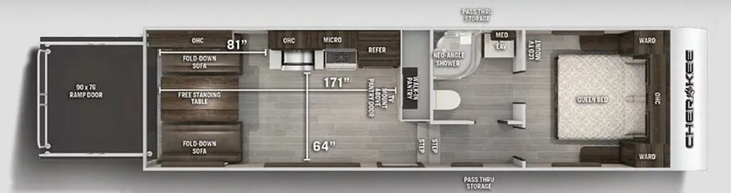 2020 Forest River Cherokee 255RR floor plan