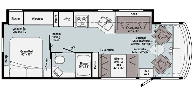 Winnebago Sunstar 29V floor plan