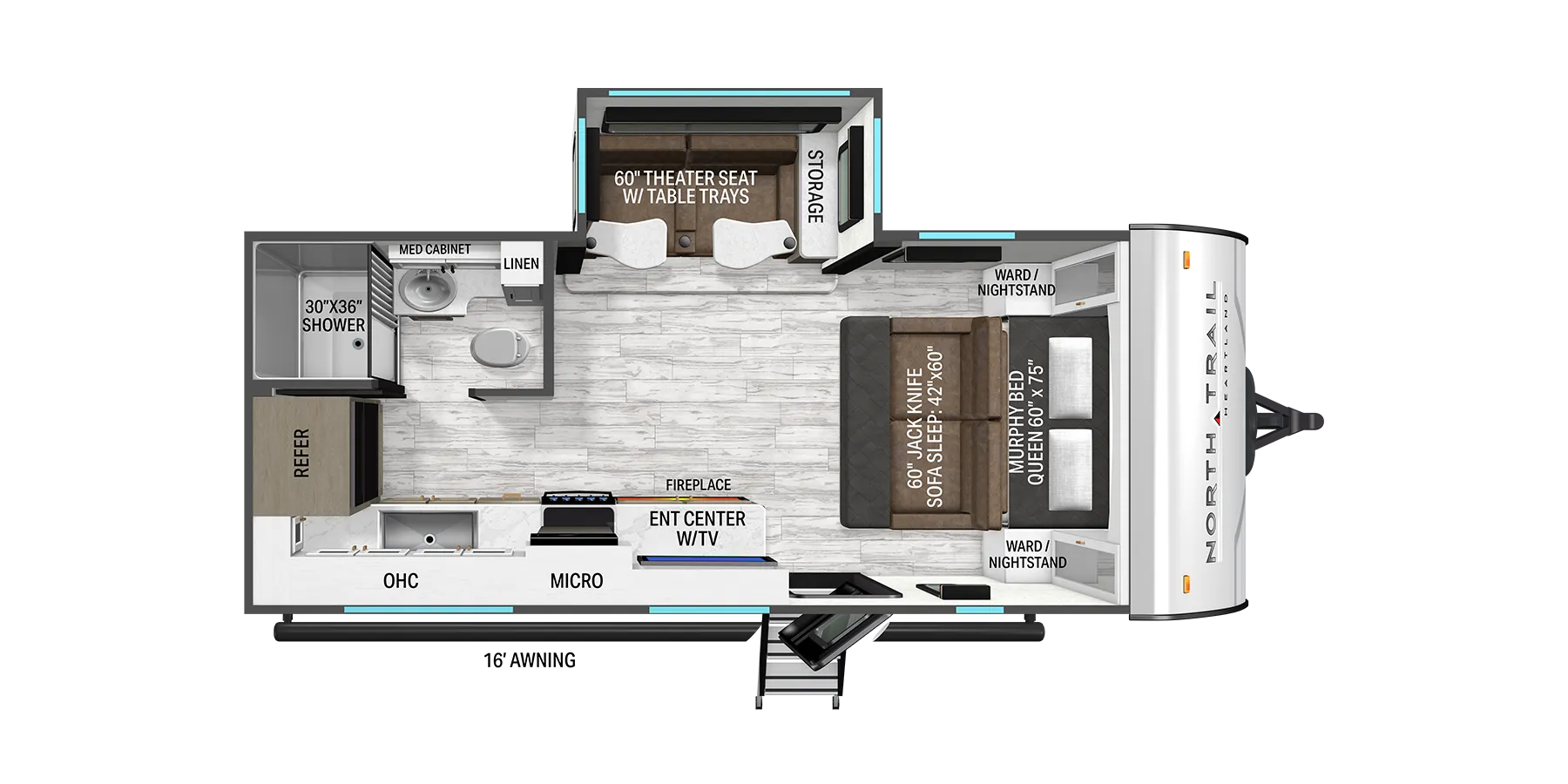Heartland North Trail 190MB floor plan