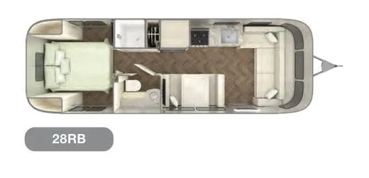 Airstream International 28RB floor plan