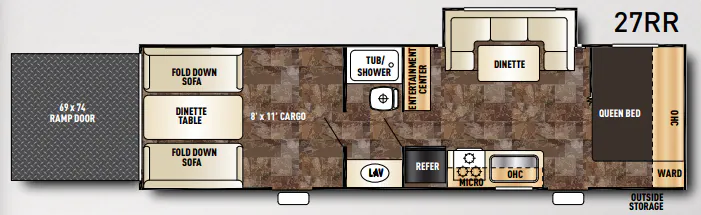 Forest River Cherokee Grey Wolf 27RR floor plan