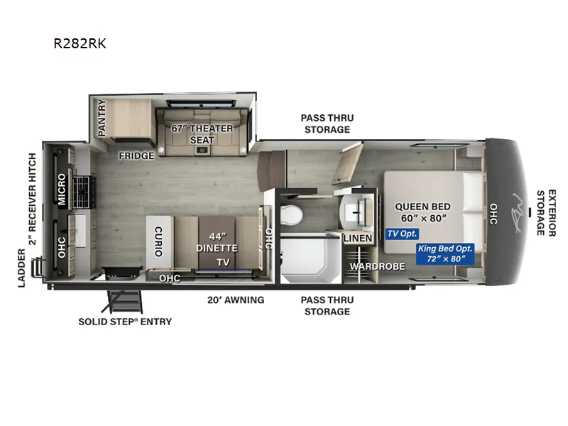 2025 Forest River Rockwood Signature R282RK - Floor plan