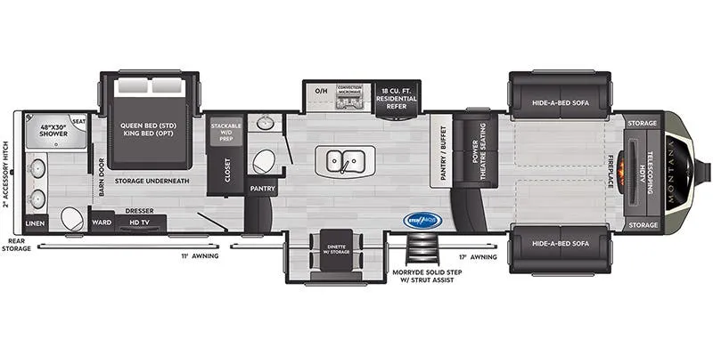 2022 Keystone Montana 3761FL floor plan