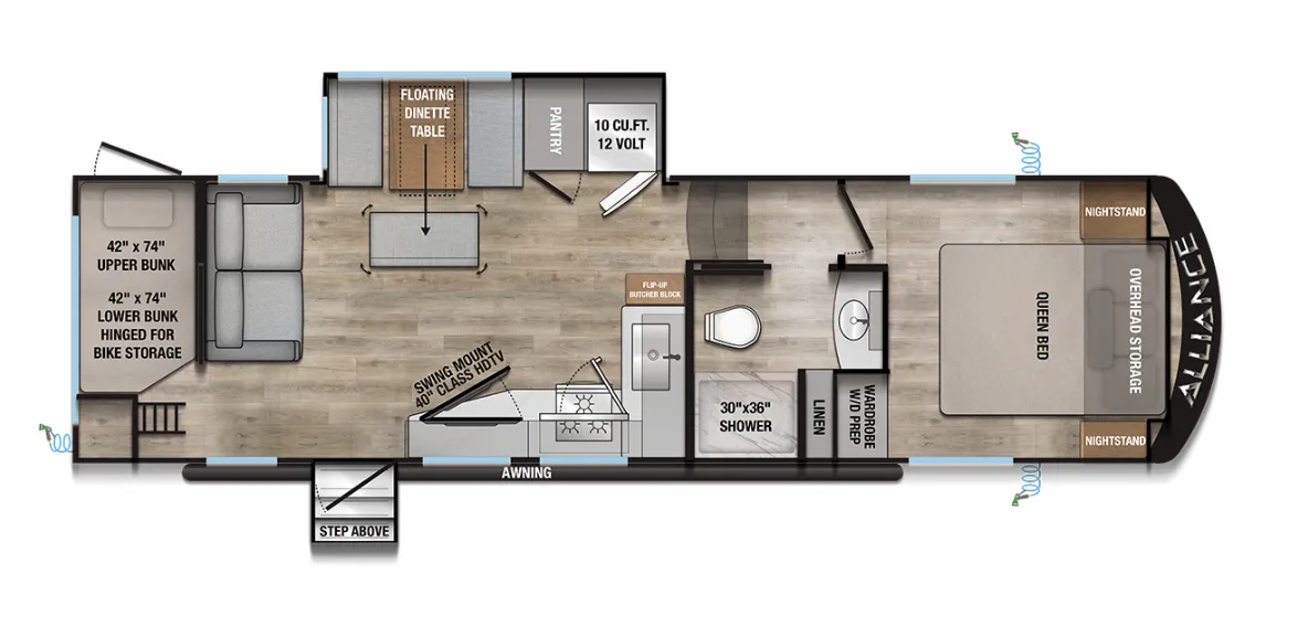 Alliance RV Avenue 28BH floor plan