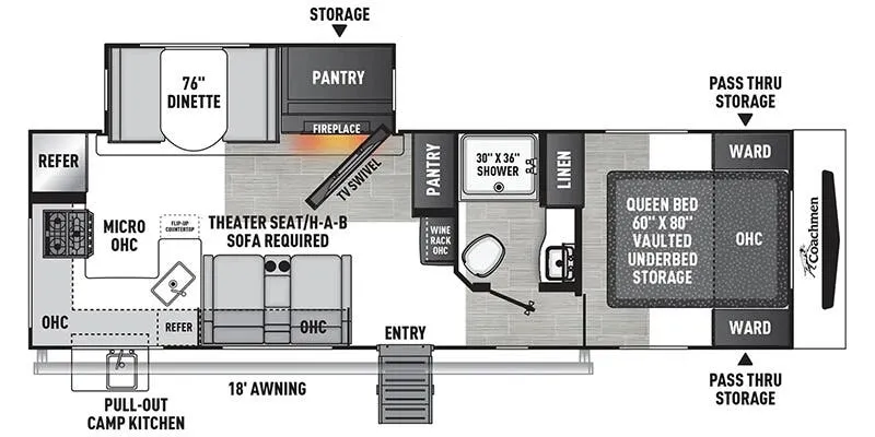 2025 Coachmen Freedom Express Ultra Lite 274RKS floor plan