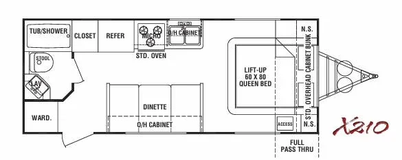 Cruiser RV Fun Finder X X210 floor plan