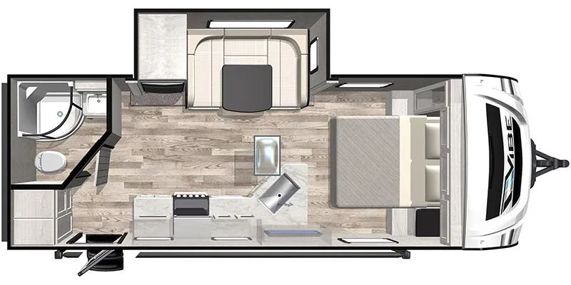 2019 Forest River Vibe 22RB floor plan