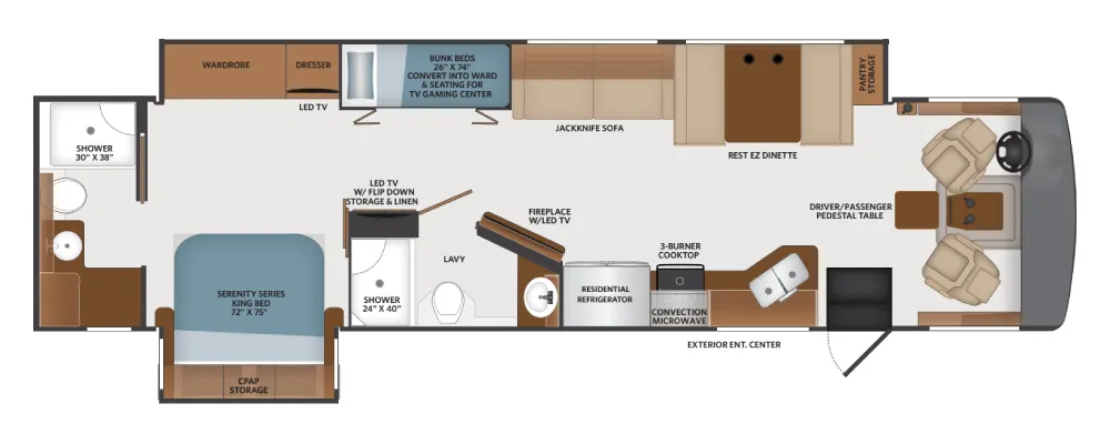 Fleetwood Bounder 36F floor plan