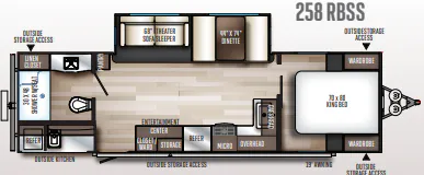 Palomino Solaire 258RBSS floor plan
