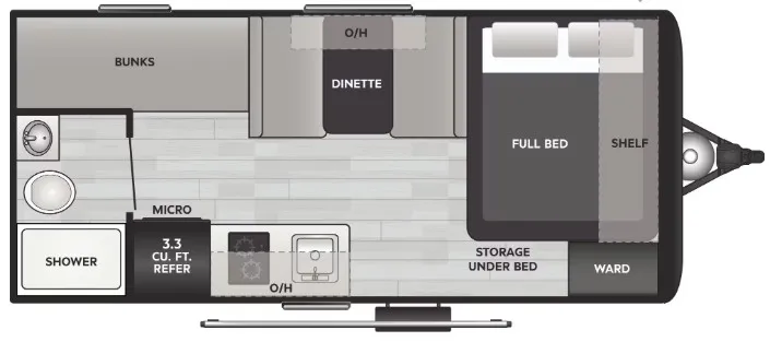 2026 Keystone Springdale Mini 1610BH - Floor plan