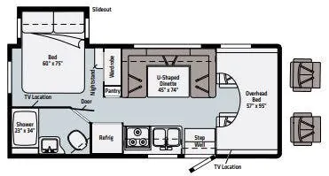 Winnebago Minnie Winnie 22M floor plan