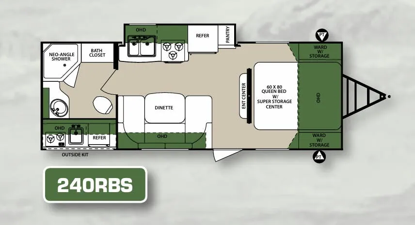 Forest River Surveyor 240RBS floor plan