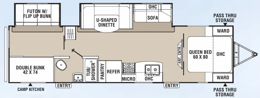 Coachmen Freedom Express Maple Leaf Edition 310 BHDS floor plan