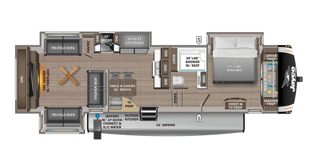2024 Jayco Eagle 335RDOK floor plan