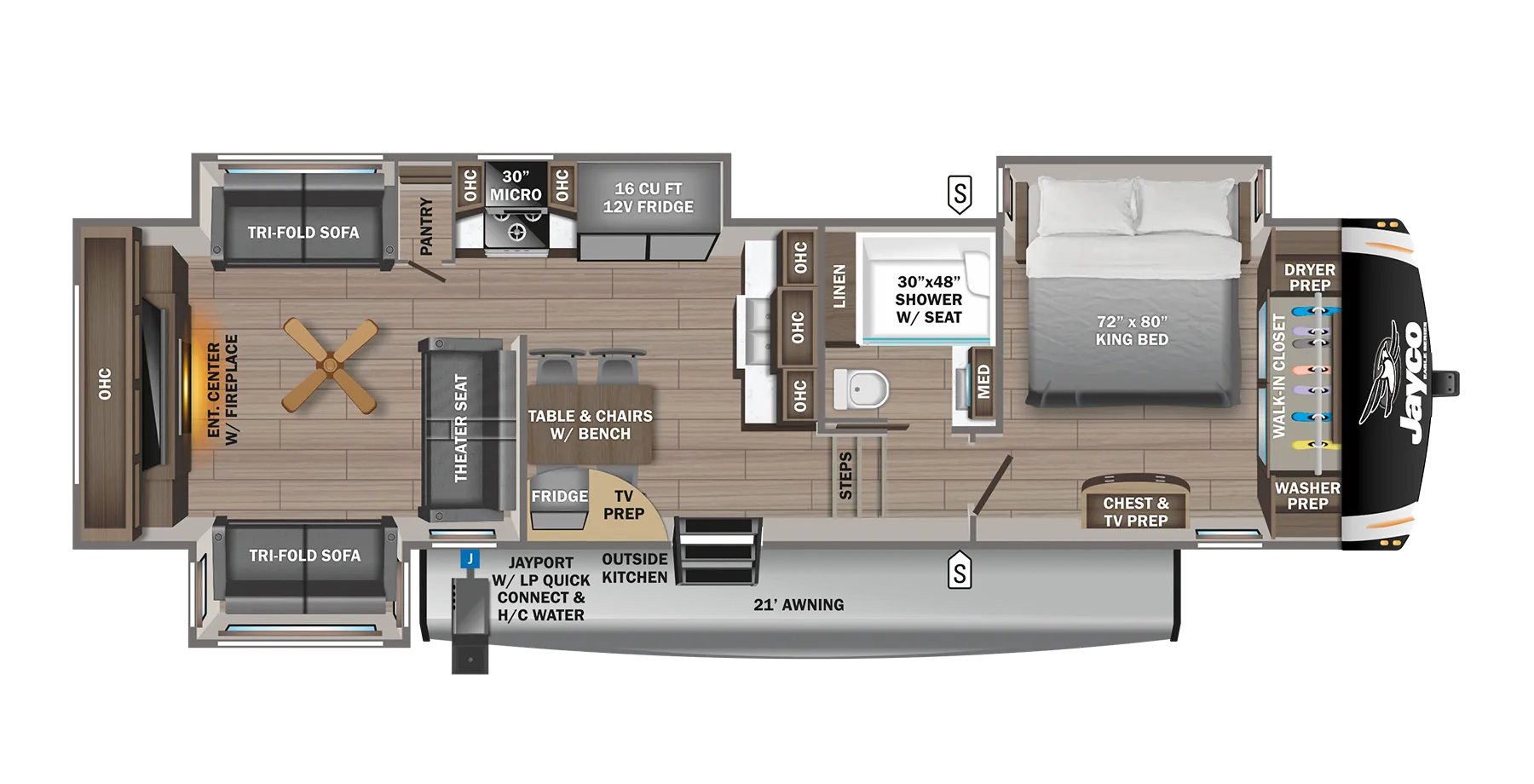 2024 Jayco Eagle 335RDOK - Floor plan