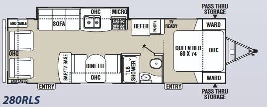 Coachmen Freedom Express 280RLS floor plan