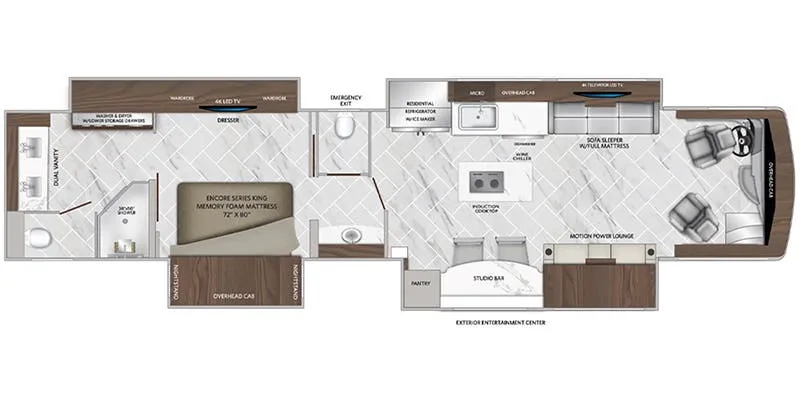 American Coach American Tradition 45T floor plan
