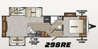 Keystone Outback 298RE floor plan