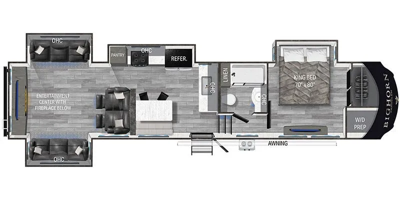 Heartland Bighorn Traveler BHTR 37 RD floor plan