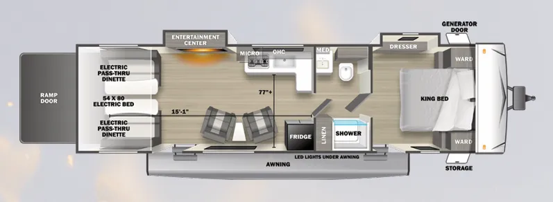 Forest River Sandstorm 2600SRT floor plan