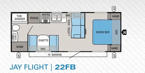 Jayco Jay Flight 22FB floor plan