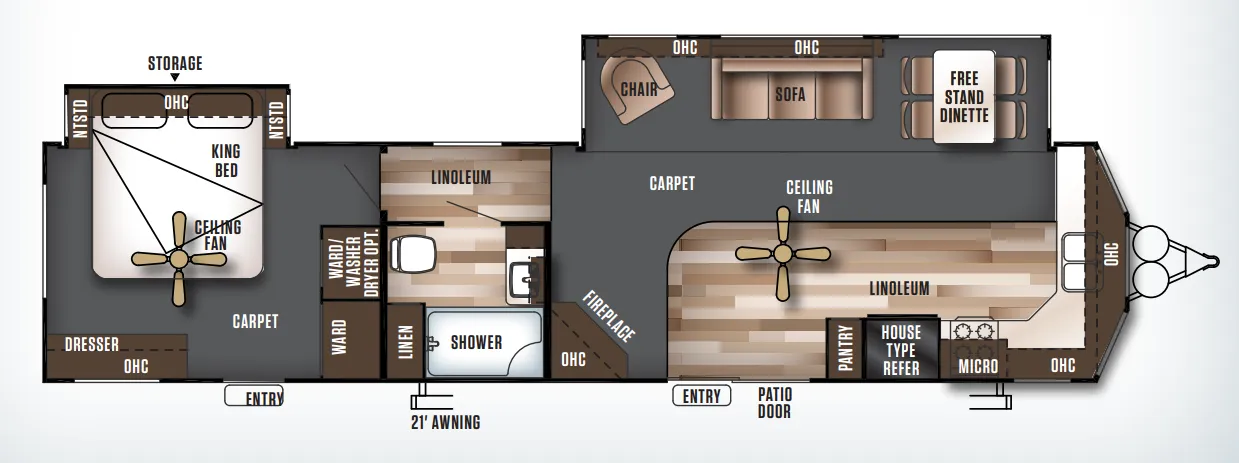Forest River Wildwood Lodge 394FKDS floor plan