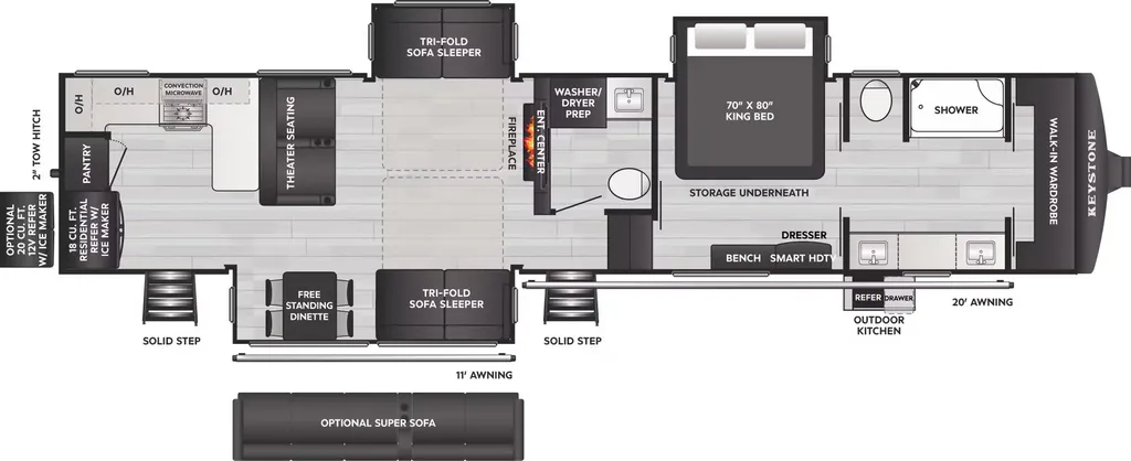 2026 Keystone Alpine 3910RK floor plan