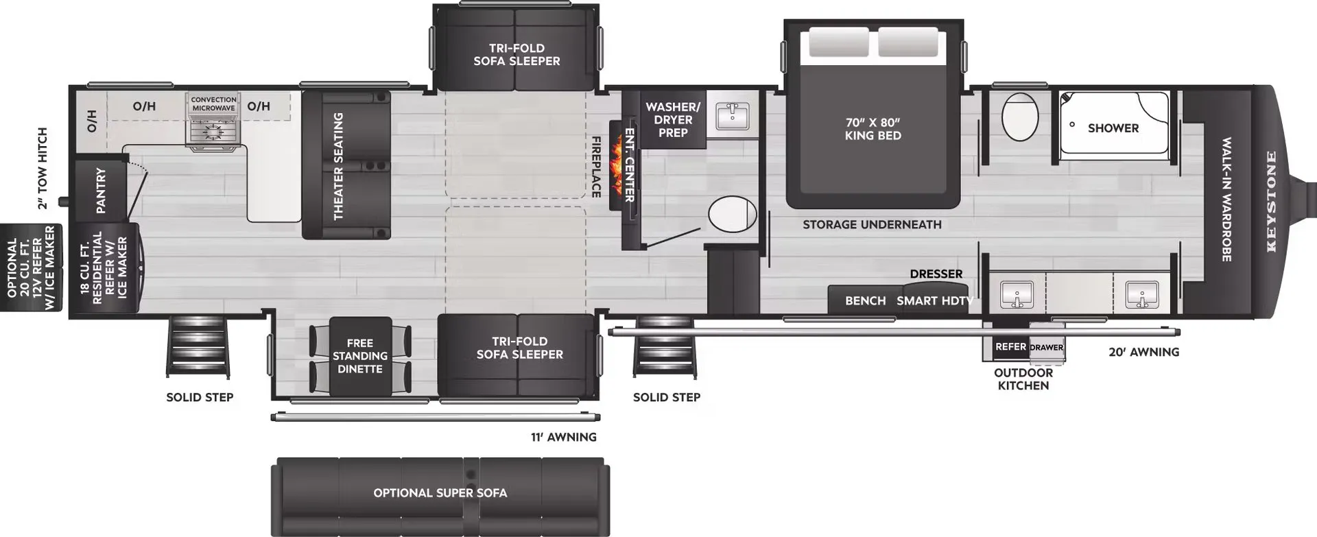 2026 Keystone Alpine 3910RK - Floor plan