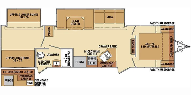 2021 Shasta Shasta 32DS - Floor plan